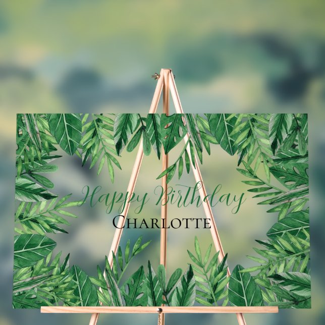 Exotic Tropical Feuille verdure fête d'anniversair (Neutre)