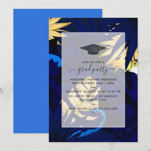 Exotic Tropical Forest Toucan Graduation Party Einladung