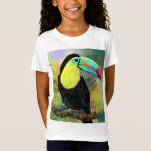 Exotic Tropical Toco Toucan Bird - Migne Malerei T-Shirt