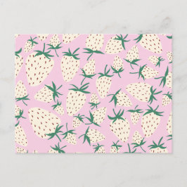 Exotic White Strawberries Liebe Romance Friendship Postkarte