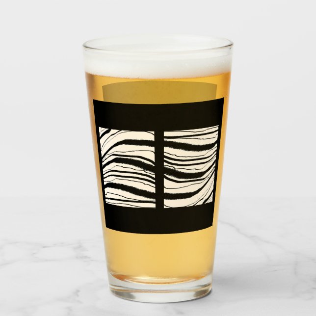 EXOTIC ZEBRA STRIPE Beer Glas (Vorne (Gefüllt))