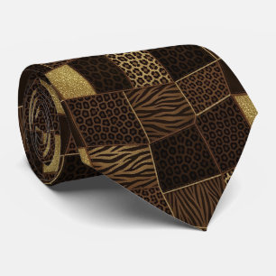 Exotique cravate   Motif d'animal sauvage africain