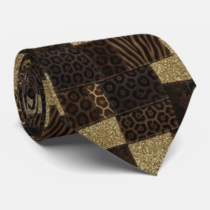 Exotique cravate   Motif d'animal sauvage africain