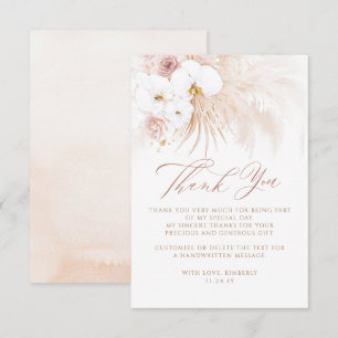 Exotique Élégant Bohème Floral Merci
