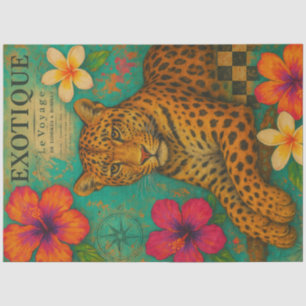 Exotique Leopard Decoupage Paper - Tropischer Jung Seidenpapier