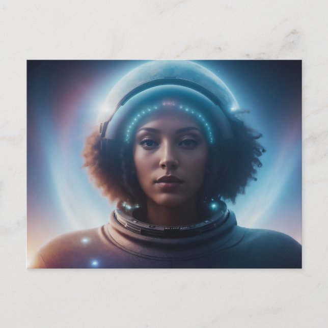 Exotische Alien Frau Postkarte (Vorderseite)