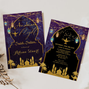 Exotische Arabische Nacht Laternen Aladdin Sweet 1 Einladung