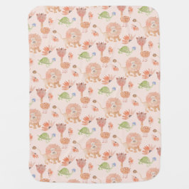 Exotische Baby-Tiere Wasserfarben Handgemalt Babydecke