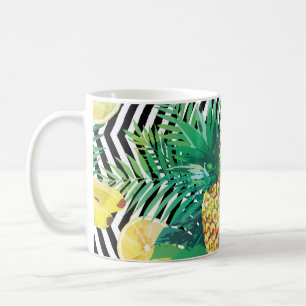 Exotische Bananen Zitronen tropisch nahtlos Kaffeetasse
