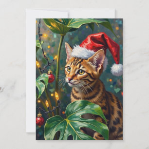 Exotische Bengal-Katze Dschungel Weihnachten Spiel