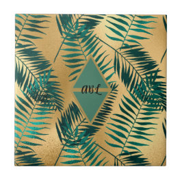 Exotische Blätter Fliese