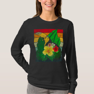 Exotische Blätter von tropischen Vögeln T-Shirt