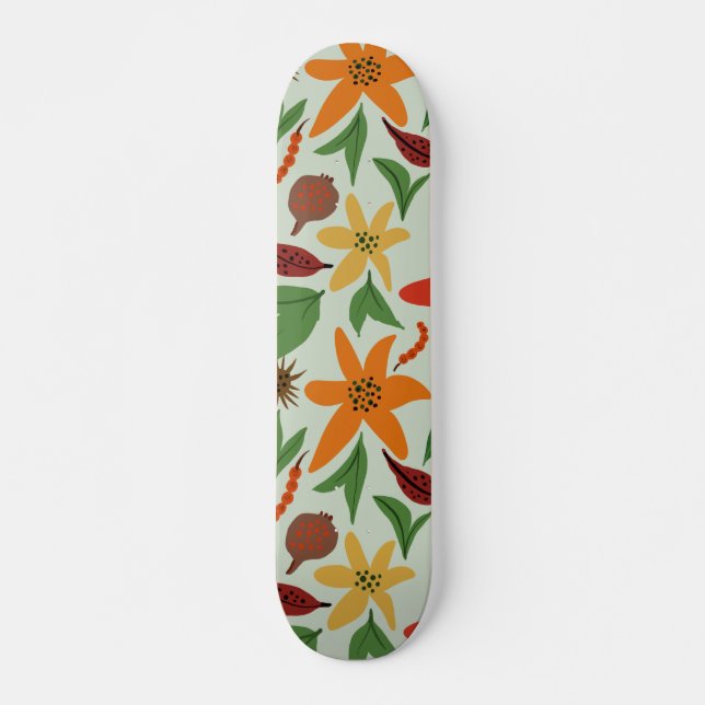 Exotische Blume Skateboard (Vorne)