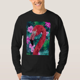 Exotische Blume Tropenvogel Blütenrosa Fl. T-Shirt