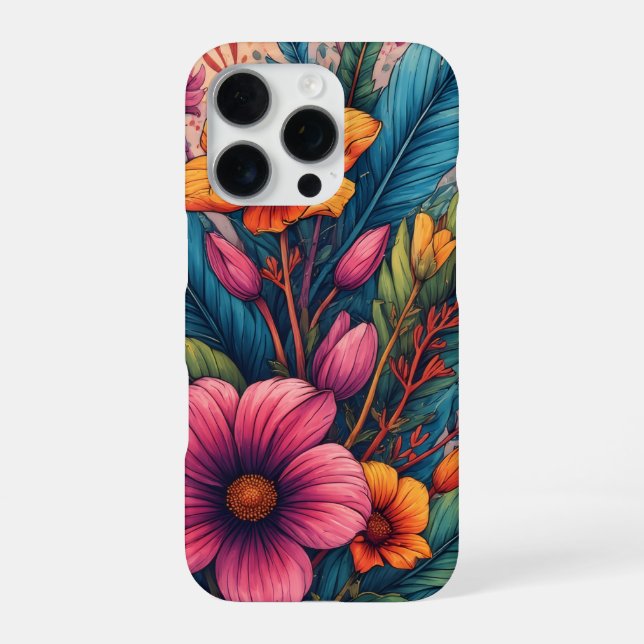 Exotische Blumen  iPhone 16 Pro Hülle (Rückseite)