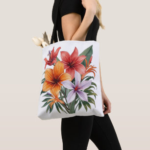 Exotische Blumen – Tropischer Tote-Bag Tasche