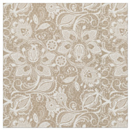 Exotische Blumenstoffe aus Burlap und Lace Stoff