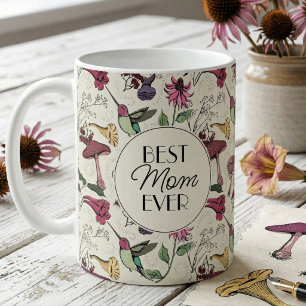 Exotische Blumige Beste Mutter Aller Zeiten Kolibr Kaffeetasse