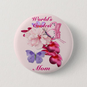 Exotische Blüte zur Mama Button