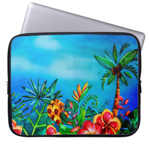 Exotische Bunte Blumen Dschungel - Aloha Laptopschutzhülle