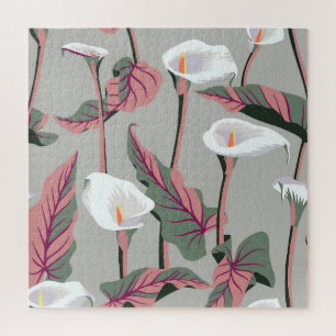 Exotische Calla: Nahtloses Vintage-Blumenmuster