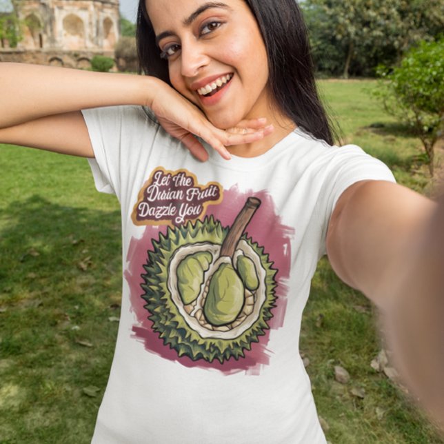 Exotische Durian Delikatesse in Rosa T-Shirt (Von Creator hochgeladen)