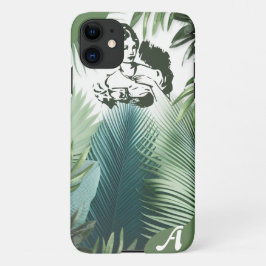 exotische, elegante Blätter aus grüner Palme iPhone 11 Hülle