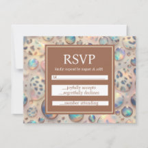 Exotische elegante RSVP-Hochzeitseinschlusskarten