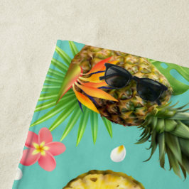 Exotische erfrischende Ananas Strandtuch