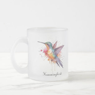 Exotische, farbenfrohe Kolibri individuell anpassb Mattglastasse