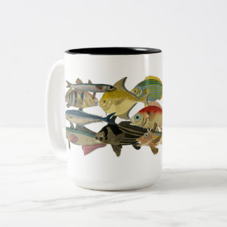 Exotische Fische, farbig Zweifarbige Tasse