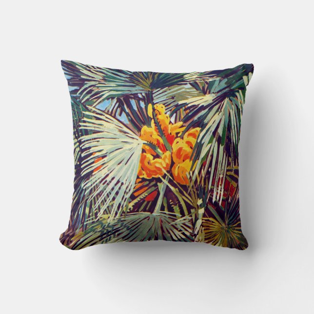 Exotische Flora #2 bei Sunshine Dazzle Kissen (Vorderseite)