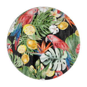 Exotische Flucht: Wasserfarbenparadies Schneidebrett