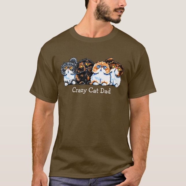 Exotische Foursome Katzen Personalisiert T-Shirt (Vorderseite)