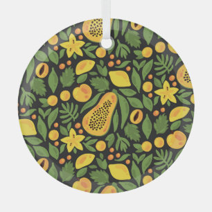 Exotische Früchte: Farbige Sommer-Nahtlos Ornament Aus Glas