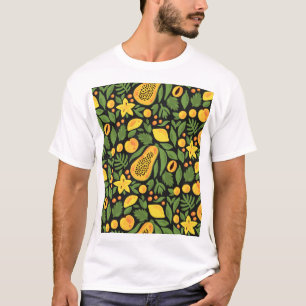 Exotische Früchte: Farbige Sommer-Nahtlos T-Shirt