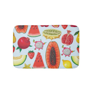Exotische Früchte: Trendy Print nahtlos. Badematte