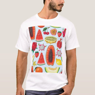 Exotische Früchte: Trendy Print nahtlos. T-Shirt