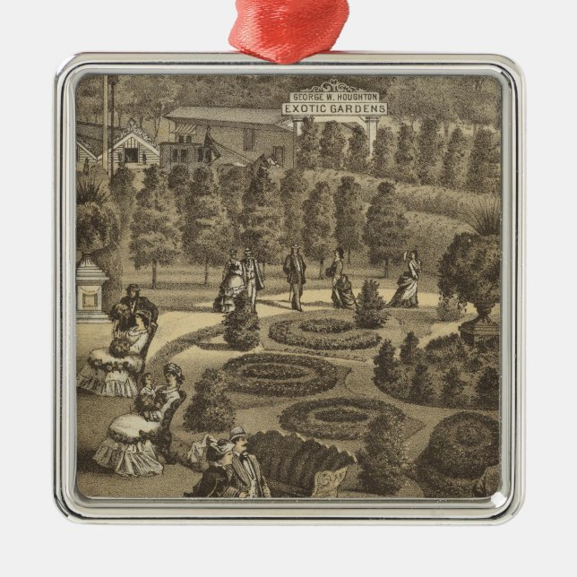 Exotische Gärten u. Kinderzimmer in New-Jersey Silbernes Ornament (Vorne)