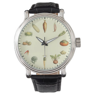 Exotische Gemüseuhr - Ungewöhnliche Veg-Küchenuhr Armbanduhr