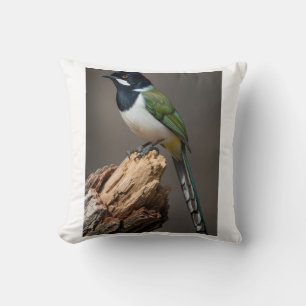 Exotische Grüne Häher Vogel-Wildlife-Flanell-Babyd Kissen