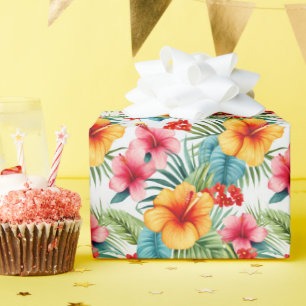 Exotische hawaiianische Blumen Geschenkpapier