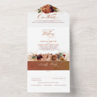 Exotische Hochzeit mit Terracotta-Blume und Pampas
