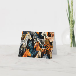 Exotische Jungle Safari Wild Zebra Blank Note Card Feiertagskarte