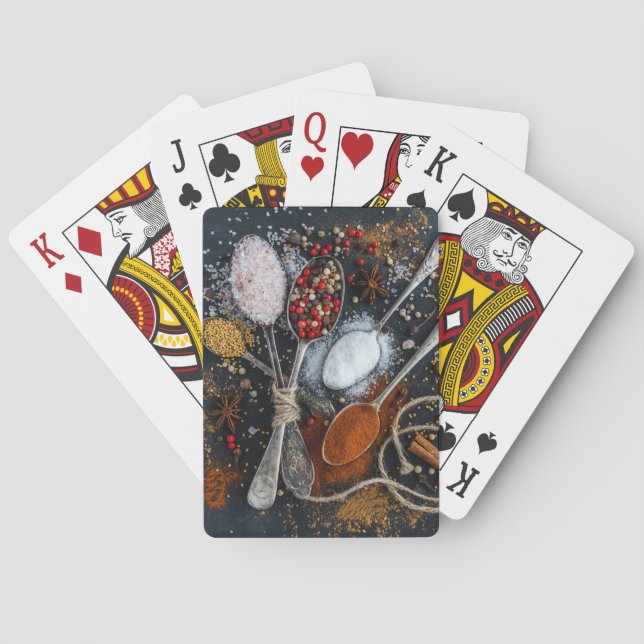 Exotische Kochgewürze & Löffel Spielkarten (Rückseite)