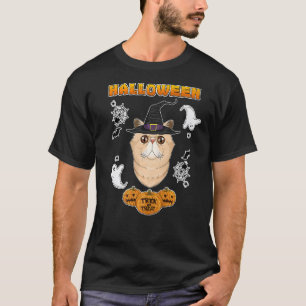 Exotische Kurzhaar Katze Ich Frohes Halloween T-Shirt