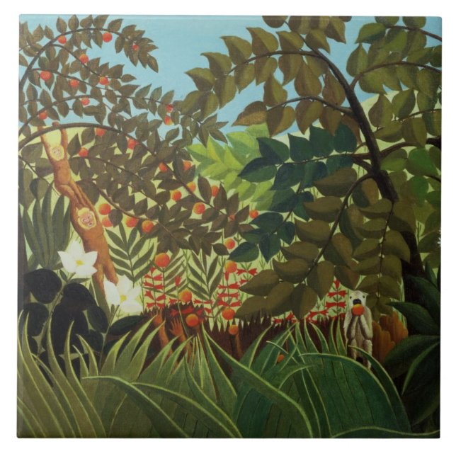 Exotische Landschaft Fliese (Vorderseite)