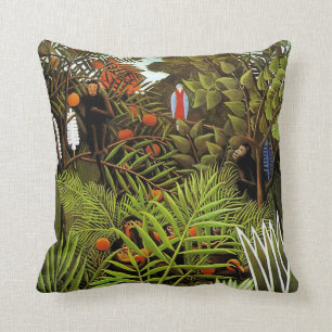 Exotische Landschaft, Gemälde von Henri Rousseau Kissen
