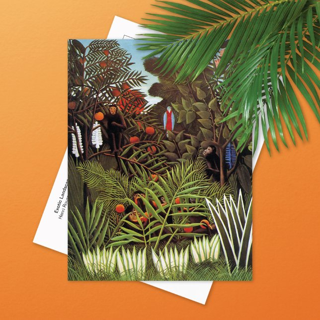 Exotische Landschaft Jungle Henri Rousseau Postkarte (Von Creator hochgeladen)