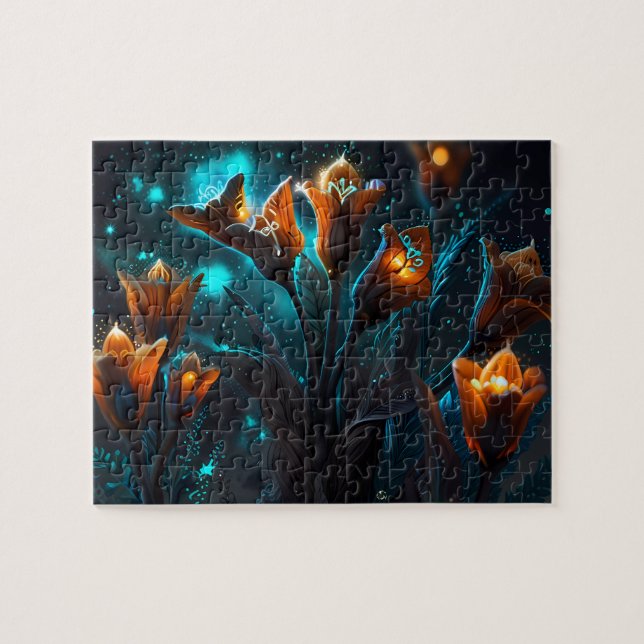 Exotische, lebende Blume der Natur am Mondlicht (Horizontal)